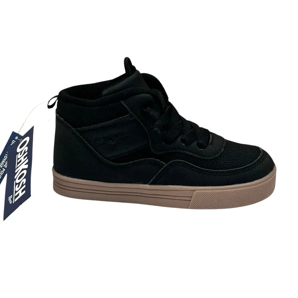 OshKosh B'gosh Munir‎ Little Boys Slip-on High Top Sneakers Size 11 Black-Tan